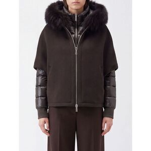 Moorer Women Pegaso-Cwr Short Hooded Wool And Cashmere Coat Moorer